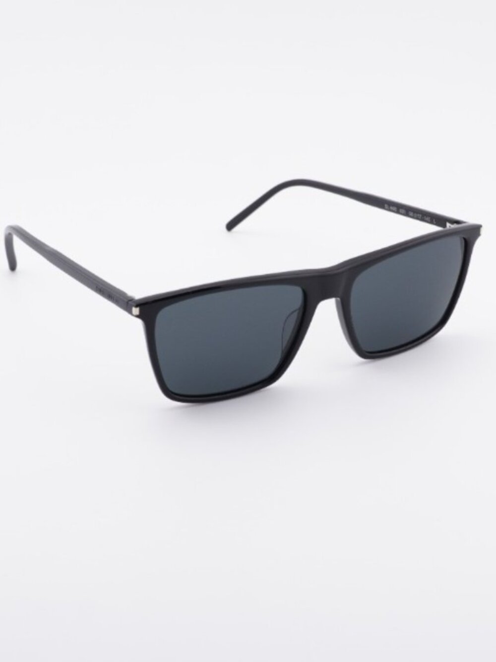 Saint Laurent SL668 001 Sunglasses Black Square Frame, Black Lenses